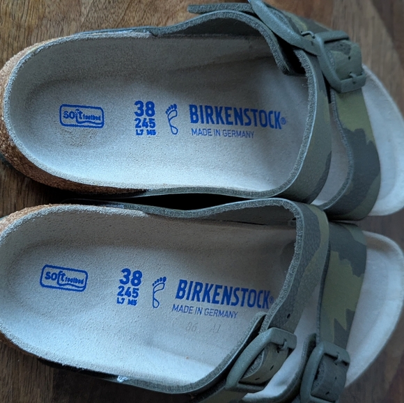 NEW Birkenstock Arizona Soft Footbed Desert Soil Camo Green Size 38 L 7-7.5 M 5 - Picture 5 of 12